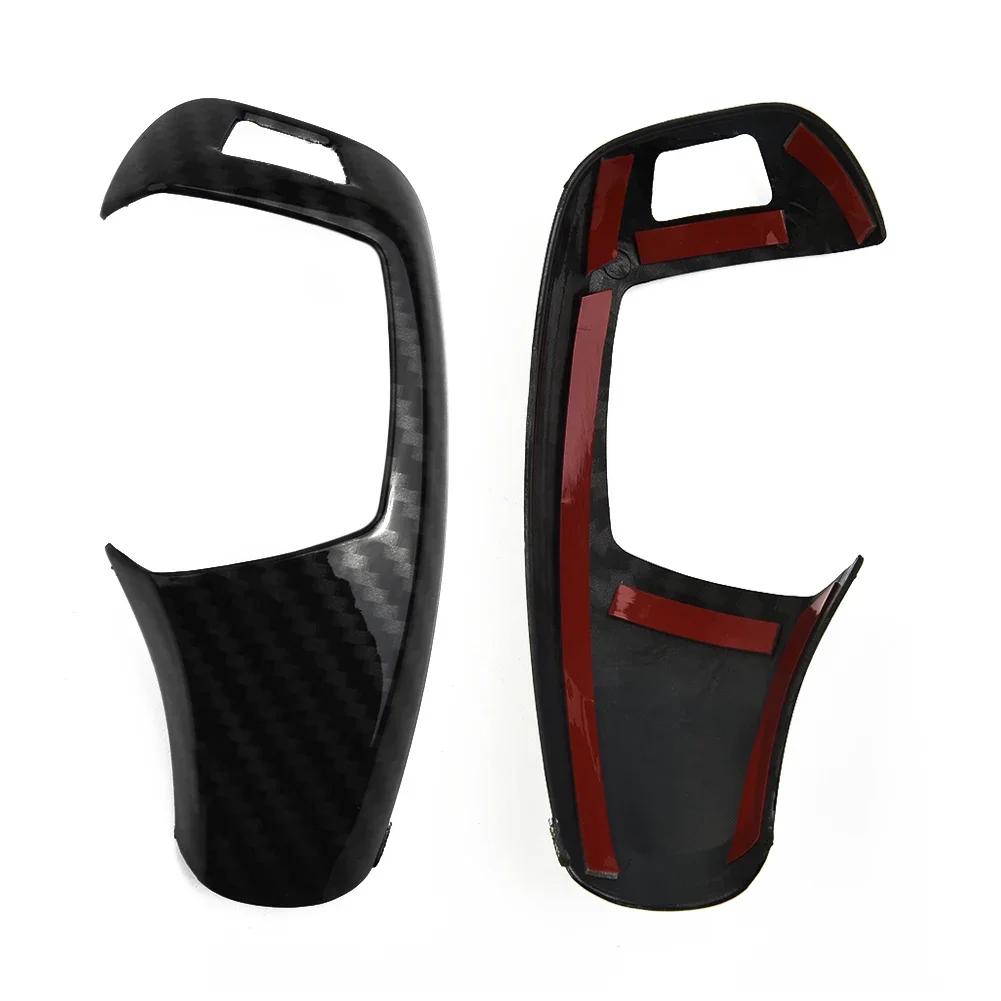 1 st Bilar Växelspaksknoppar Kåpa Trim Kolfiber För BMW E60 E70 E71 5-serien För X5 X6 E60 2008-2010 E70 E71 2008-20