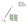 39.4" Hands-Free Multi-Purpose Flat Mop, Multifunctional Lazy Mop with One-Click Cloth Attachment with 8 Reusable Clothes, Ideal for Washbasin &