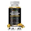 Integratore Alimentare Multi Collagene, Con Collagene Idrolizzato, 120 Capsule Morbide Per Flacone