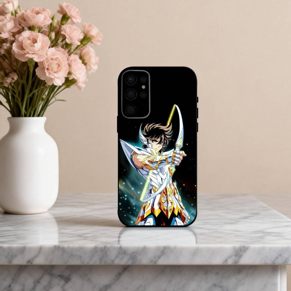 Anime S-Saint-T S-Seiya-A Phone Case For Samsung S25,S24,S21,S22,S23,S30,Ultra,S20,Plus,Others Soft Black Cover