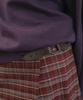 Aueonoseuteljia Vintage Side-Buckle Check Skirt_Red(O25-Sk12)