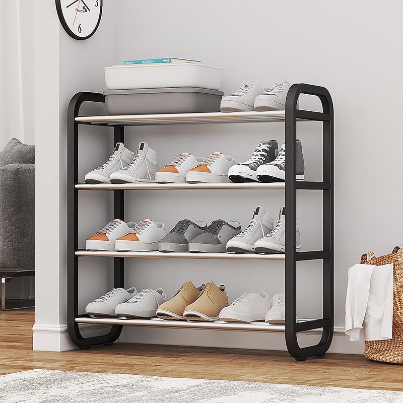 Multi-Layer Alloy Shoe Rack for Dormitory and Home Entrance Hallway