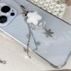Flocking Snowflake Star Phone Charm Winter Themed Phone Decoration Suitable for Youthful Women and Holiday Enthusiasts