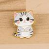 Decorative Brooch Enamel Cartoon Cat Shape Zinc Alloy Lapel Pin Sweater Dress Suit Lapel Badge Versatile Outfit Accessory