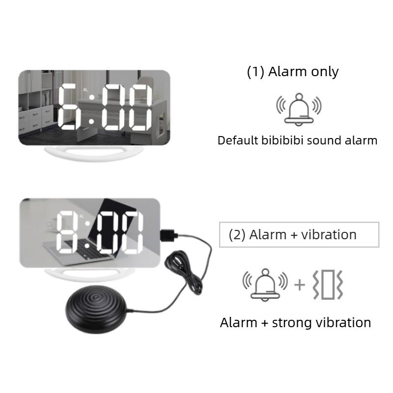 The New Led Vibration Alarm Clock Mute Bedside Luminous Clock For Deaf And Hard Of Hearing Snooze