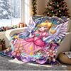 Princess Peach Toadstool Pattern Blanket for Home Decoration, Bed, Sofa, Car Travel, Camping, Suitable for All Seasons, Birthday Christmas Gift