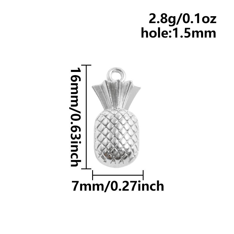 5pc Exquisite Food&Fruit Pendant Three-Dimensional Small Bag Charm Stainless Steel Pendants For Jewelry Making Supplies Breloque