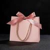 20pcs Pretty Pink Kraft Gift Bag Gold Present Box for Gift  Books Packaging Gold Handle Paper Box Bags Kraft Paper Gift Bag