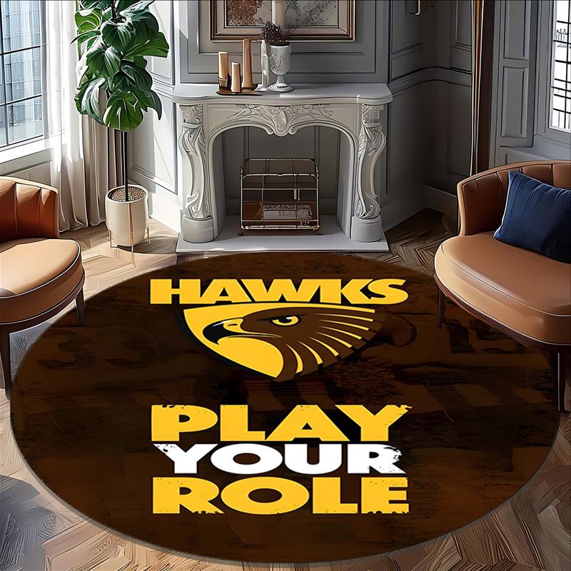 1pc Football Team (21) Print Round Carpet Chair Round Carpet Suitable for Bedroom Living Room Home Decorative Carpet