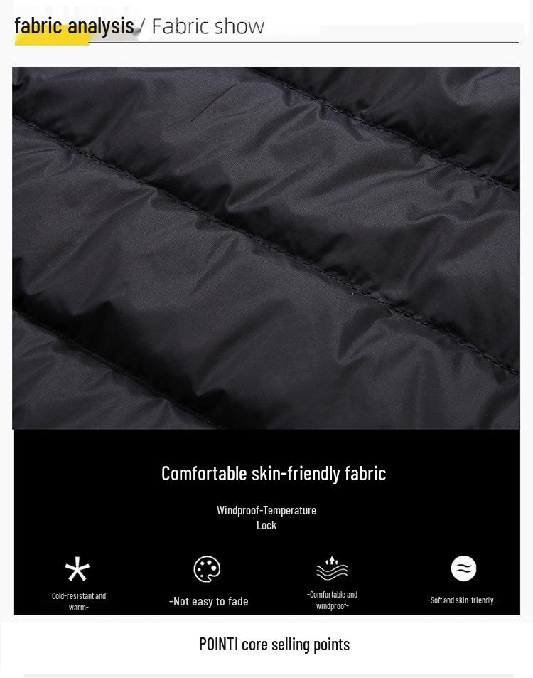 Woodpecker Men's Lightweight Down Jacket, 2026 Winter Stand Collar Casual Warm Coat