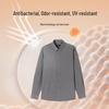 YOUNGOR Men's Heat-Retaining Easy-Care Business Casual Long Sleeve Shirt