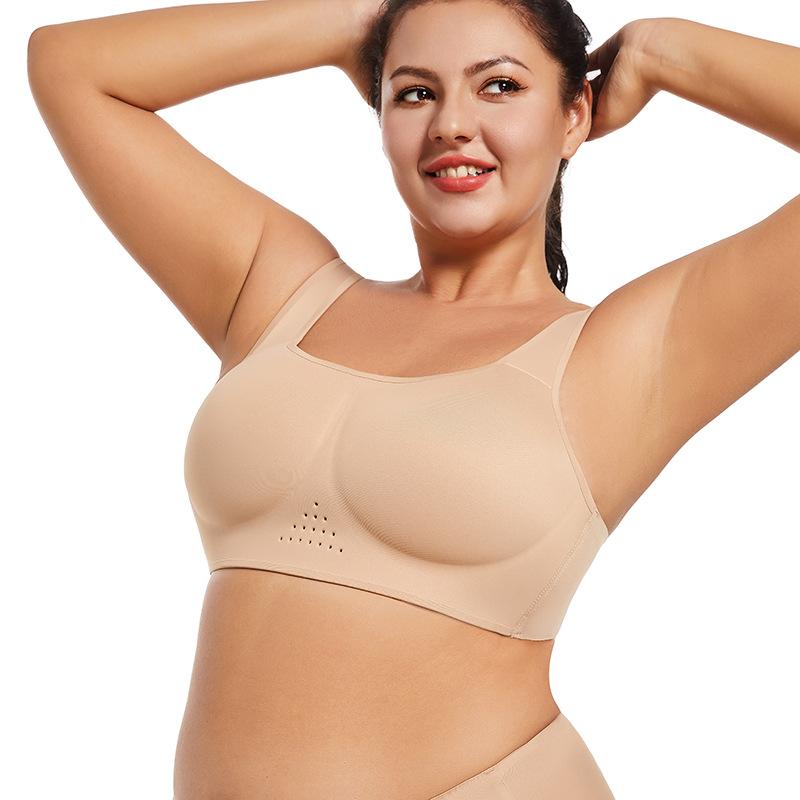 Large Size Thin Tube Top Underwear Smooth Yoga Simple Wide Shoulder Strap Breathable Integrated Bra