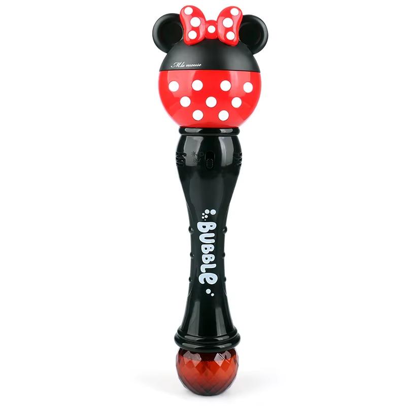 Mickey Cartoon New Bubble Machine Boys And Girl Magic Stick Toys New Mickey Mouse Minnie Electric Soap Bubbles Gift For Children