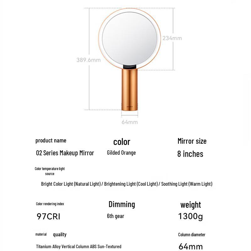 AMIRO LED HD Smart Makeup Mirror CN plug (adapter included)