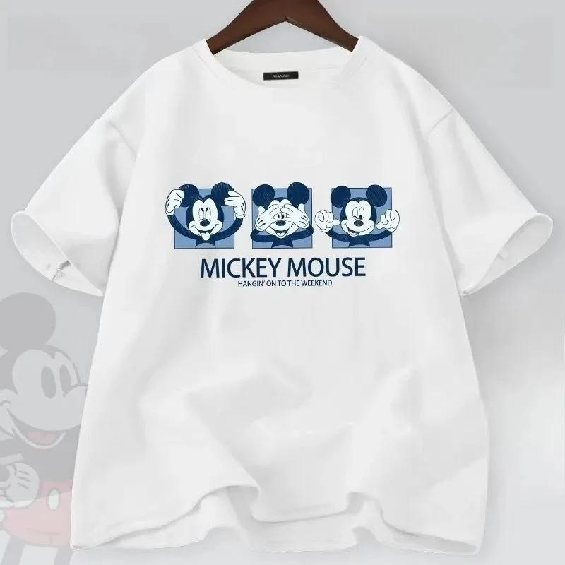 Disney Mickey Mouse Three Wise Monkeys Unisex T-Shirt, Oversized Cotton Weekend Casual Top Fashion Comfortable Famous T-shirts S
