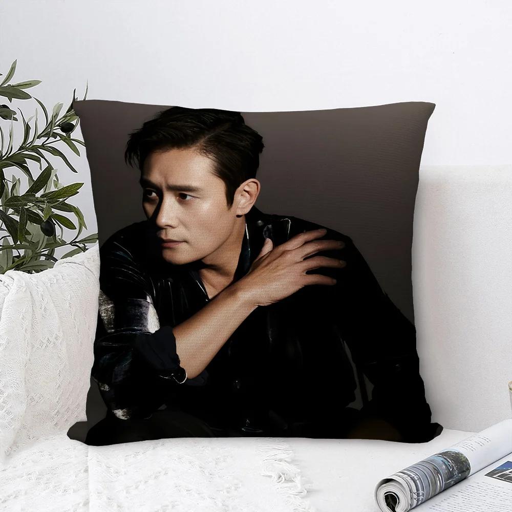 L-Lee Byung Hun Pillow Case Polyester Fabric Throw Pillows Sofa Home Decoration Accessories Pillow Cover