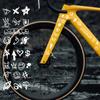 Adesivi per Bicicletta Graffiti Cartoni Animati Per Telaio Bicicletta Tubo Superiore Fai da Te Riflettenti Impermeabili Adesivi per Ciclismo Adesivo per Telaio Bici da Strada