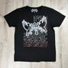 Y2K Grunge Graphic Tee with Cross and Winged Creature Print T-Shirt XL