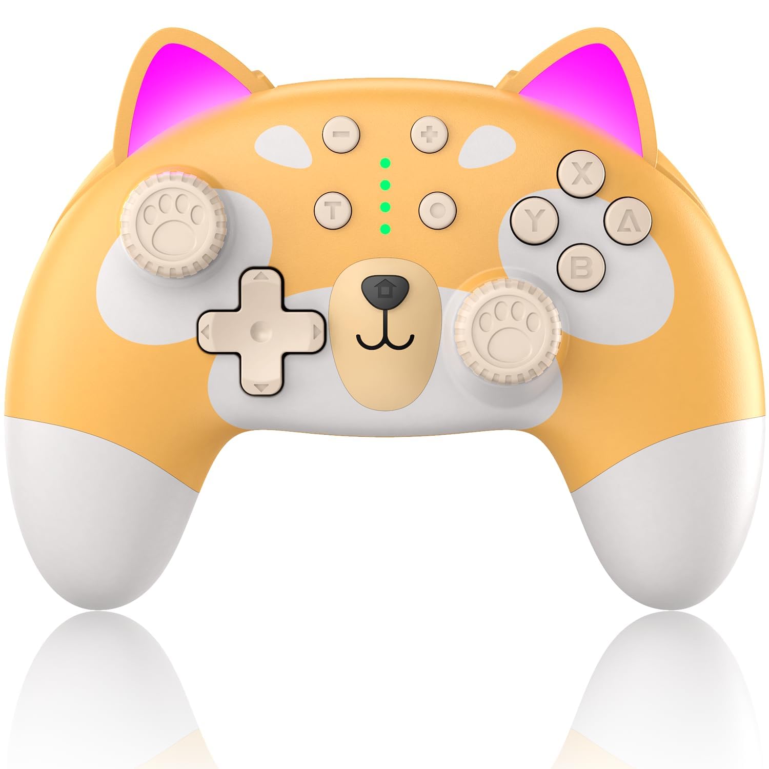 Беспроводной контроллер Pro для Nintendo Switch, для Switch OLED/Switch Lite/ПК, 6-осевой гироскоп, милый щенок, с вибрацией,