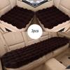 3Pcs Car Seat Cushion Fluffy Vehicle Seat Cover Plush Fleece Thickened Warm Auto Chair Pad