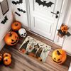 Halloween Welcome Door Mat Farmhouse Pumpkin Non-Slip Entry Rug Front Door Floor Carpet Indoor Home Decor