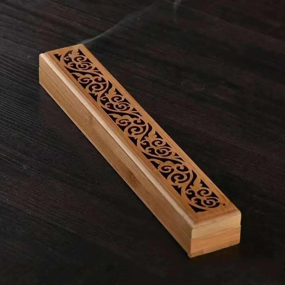 Natural Bamboo Board Incense Holder Anti-Ash Flying Incense Stick Holder Japanese Style Bamboo Incense Ash Catcher