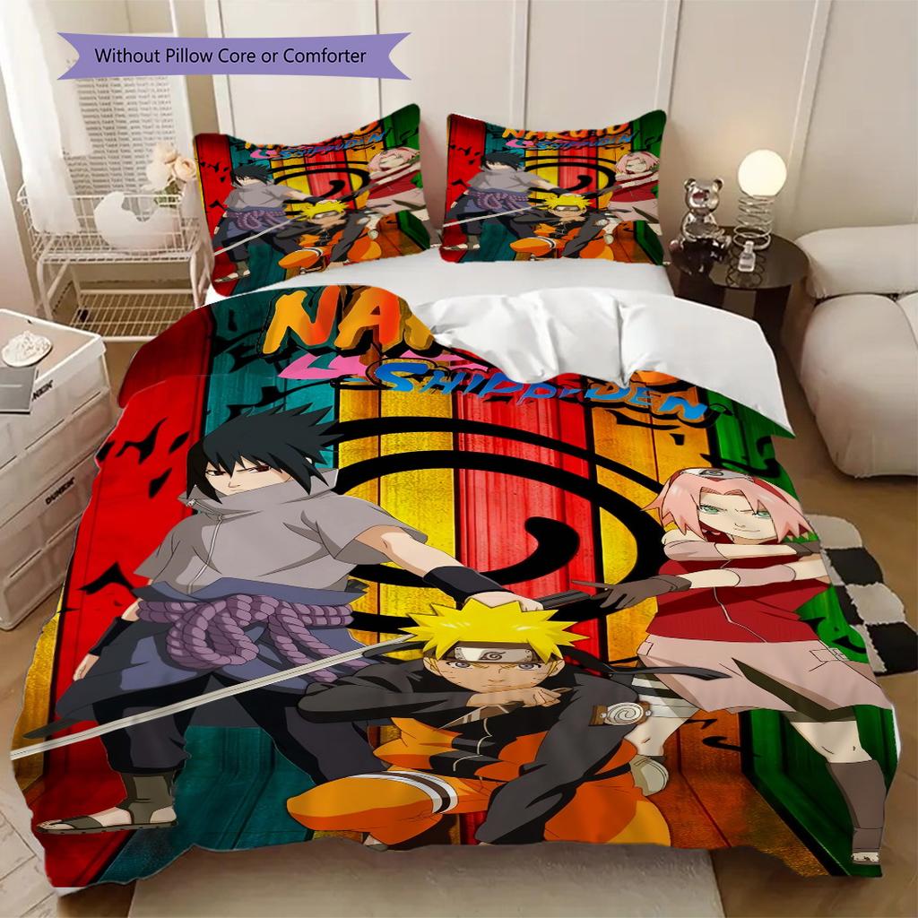 Anime-Naruto Soft and Comfortable Duvet Cover, Children's Bedding Set Gift, Extra Large Size, Various Sizes Available LXR53