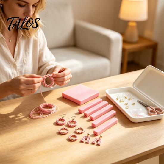 Jewelry Making Accessories Polymer Clay Bead Roller & Snake Maker Tool, 6 Sizes DIY Ornament Kit Strip Hoop for Earring Shaping Tools