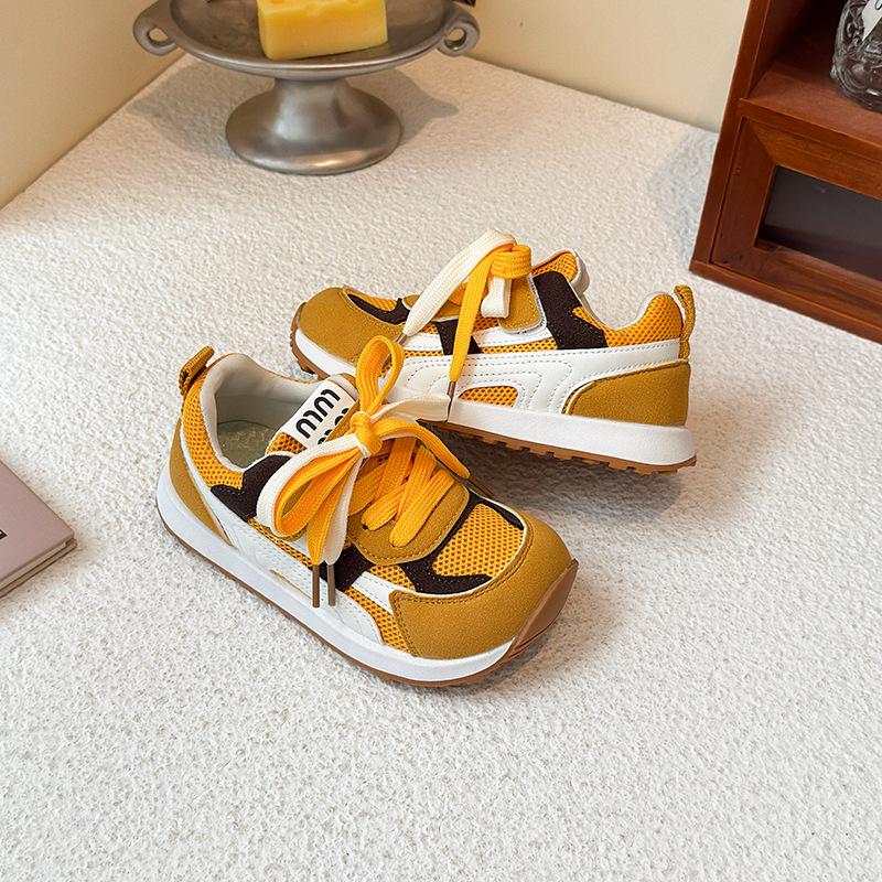 

Осень 2025 Дышащие сетчатые кроссовки и сандалии для малышей и детей Size 28 (17.8cm) жёлтый