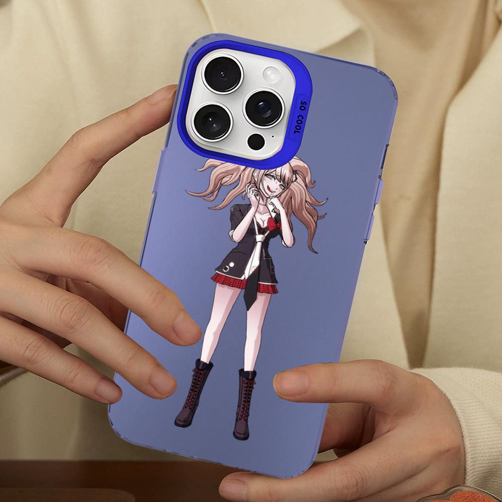 Danganronpa Junko Enoshima Monokuma Phone Case For IPhone 16 15 14 13 12 11 Pro Max X XR XSMAX Plus Matte Shockproof Back Cover