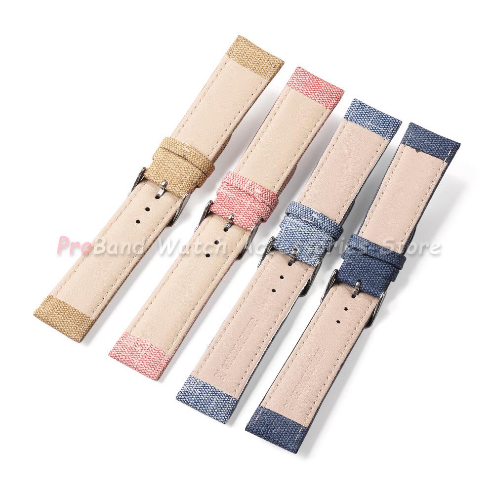 12mm 14mm 16mm 18mm 20mm 22mm Strap Denim Nylon Watch Band for Huawei Gt4/Gt3/Gt2 for Seiko Bracelet Sport Universal Wristbands