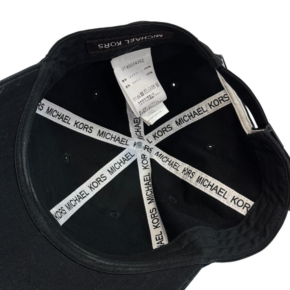 Michael Kors Logo Baseball Cap Cotton Cap Black Cotton Used