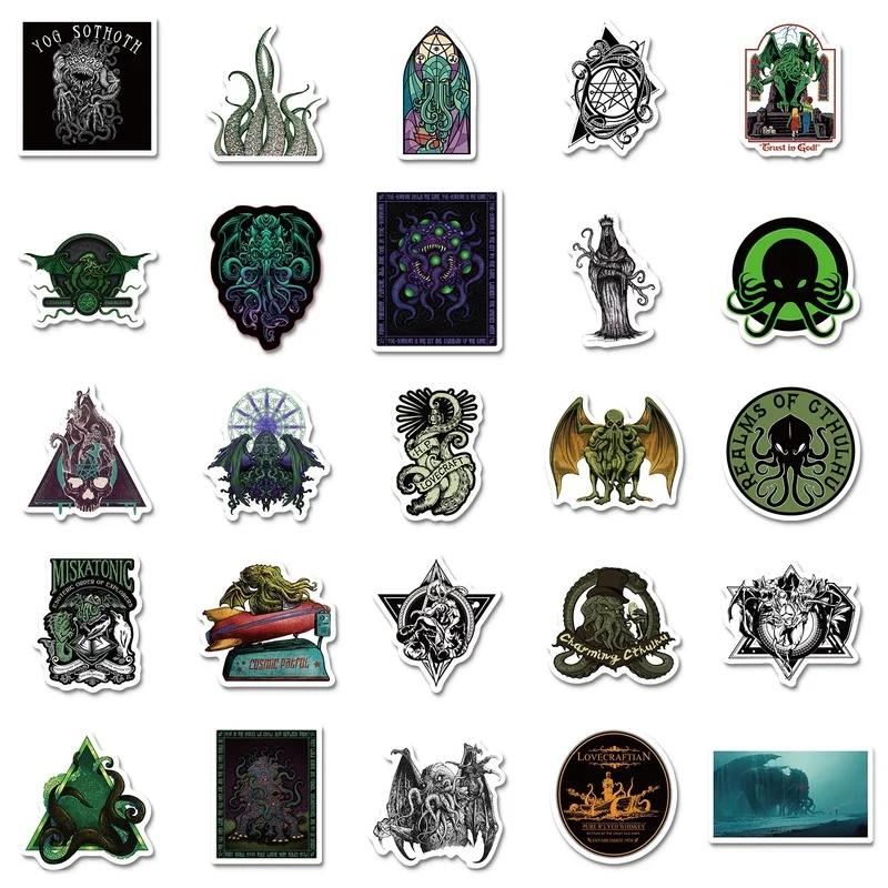 10/25/50 szt. Naklejki Horror Cthulhu Szkielet Winylowe Naklejki na Gitarę Laptop Telefon Bagaż Butelkę z Wodą Scrapbook Samochód Motocykl