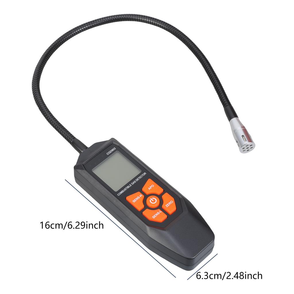 Combustible Gas Leak Detector Real Time Monitoring Buzzer/Backlight/Screen Display Alarm For Home Safety Industrial Use