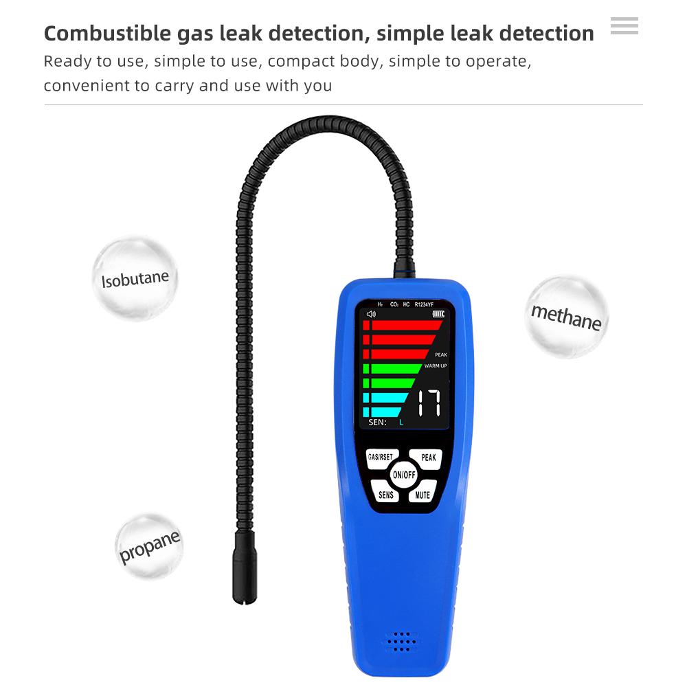 LD-600 Brenngas-Leckdetektor Halogen-Kältemittel-Lecksucher R134a FCKWs HFKWs Gasanalysator Mit Alarmsonde