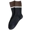 Wool Socks Children'S Stacking Socks Tide Season Warm Color Matching Maillard Retro Velvet Thickened Medium Tube Socks