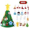 DIY Felt Christmas Tree with Detachable Ornaments Interactive Holiday Activity for Kids to Develop Motor Skills Wall Hanging Decor for Bedroom