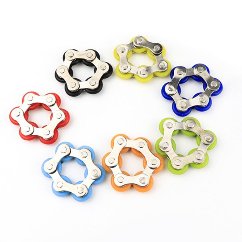 

Cross-Border Bicycle Stress Relief Fidget Toy: Adaptable Six-Section Iron Chain