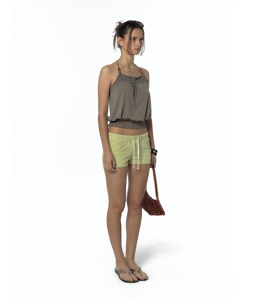 Kasiko Bold Low-Rise Shorts Lime