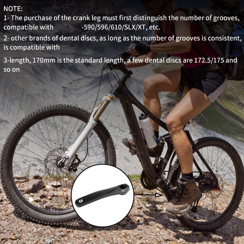 Bicycles Left Crank Arm, 220mm Aluminium Alloy Crank Arm Arm Bike Crank Arm Replacements for Mountain Bike Repairment