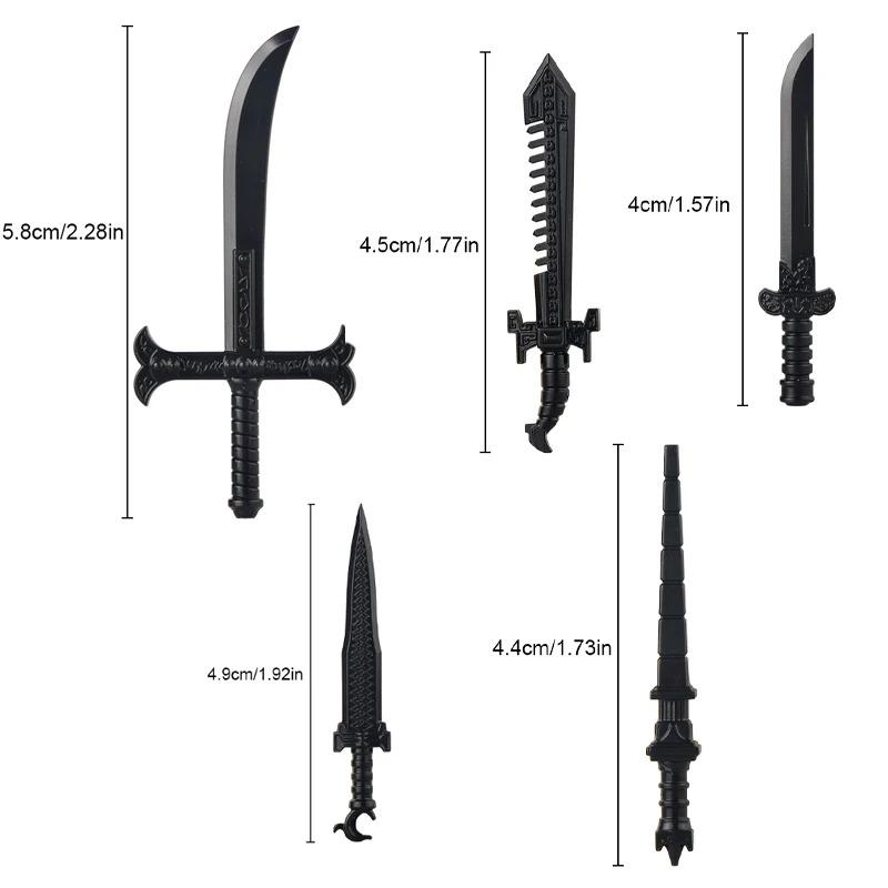 MOC Medieval Weapon Knight Building Block Accessories Character Helmet Hat Academic Gown Axe Sword Shield Brick Toy Gift K073