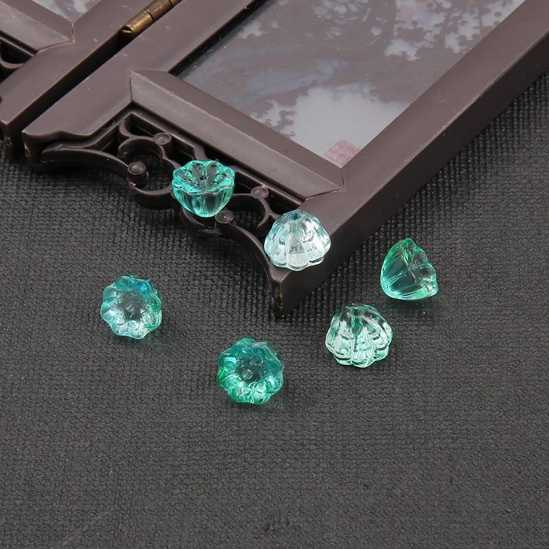 10mm Glass Lotus Seedpod Ancient-Style Hairpin for DIY Hanfu Headwear