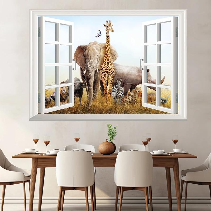 Maldives Beach 3D Window Effect Landscape Poster Print Northern Lights Forest Lake Wall Art Canvas Painting for Room Home Decor