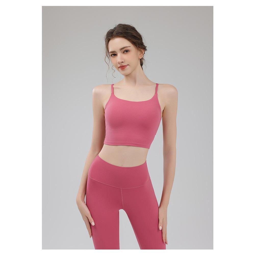 Naked Sports U-shaped Vest With Thin Shoulder Straps, Beautiful Back, Easy To Wear, Quick Drying, Breathable Fitness Camisole, Yoga Suit, Bra Set