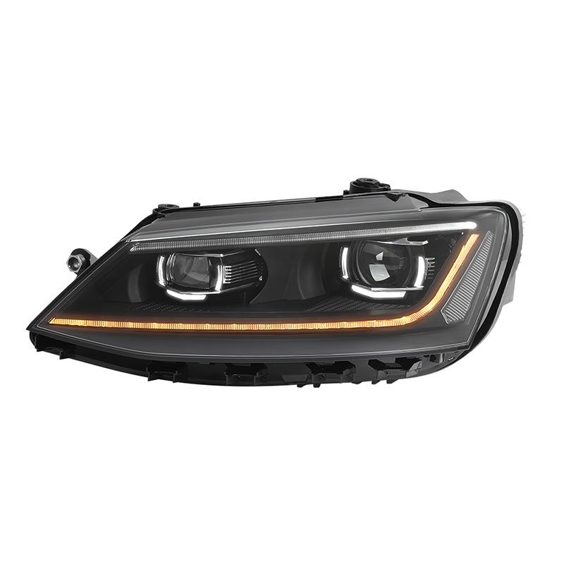 LED Headlights with Dynamic Daytime Running Lights and Sequential Turn Signals for 2012-2018 Sagitar Jetta.
