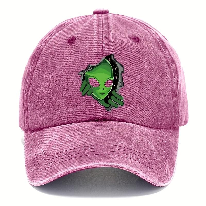 Alien Patterned Baseball Cap Adjustable for Men and Women, Ideal Choice for Outdoor Fashion, Playful Patterned Hat
