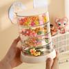 Rotating Hair Accessories Storage Box for Kids - Organizes Hairpins, Clips, and Rubber Bands
