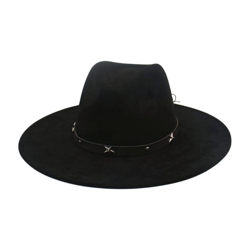 Simple Suede Premium Hepburn Cowboy Hat Top Hat