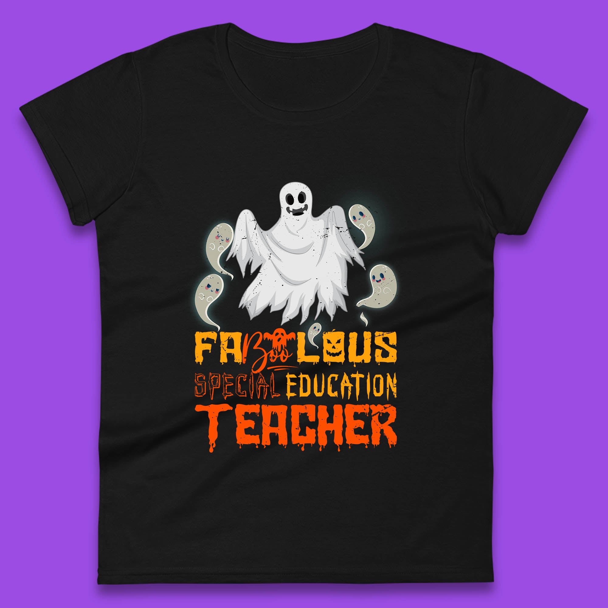 Потрясающий Учитель Специального Образования Хэллоуин Потрясающий Жуткий Призрак Учитель Женская Футболка Мужские Топы Унисекс Топ L