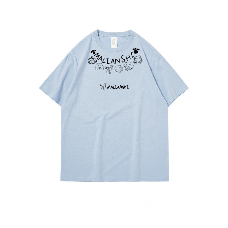 Pure cotton American short-sleeved t-shirt women's summer new loose fat mm design sense niche high street half-sleeved top